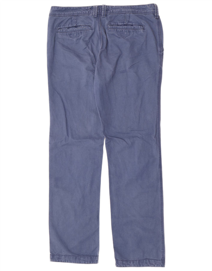 Calça Chino Regular Masculina Fat Face Grande W36 L33 Algodão Azul