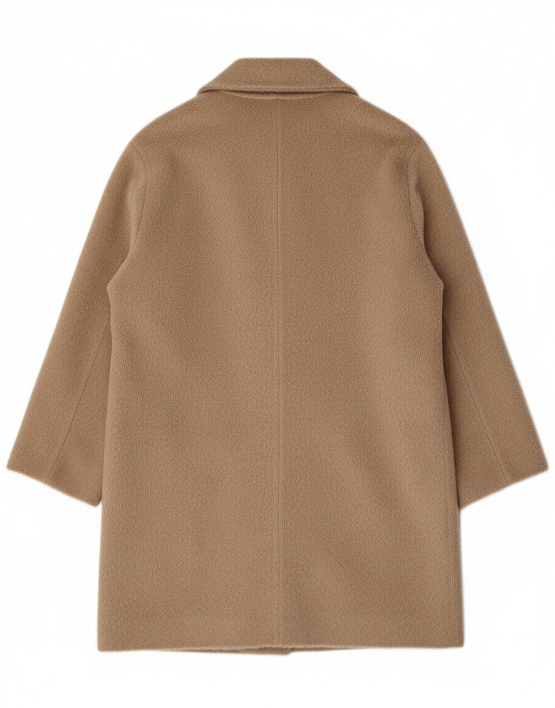 Sobretudo feminino vintage de grandes dimensões UK 12 lã bege médio