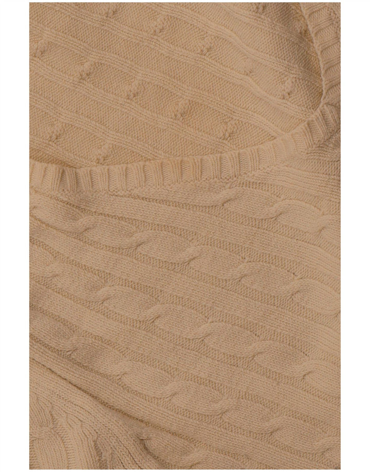 CREW CLOTHING Suéter feminino com decote em V UK 18 XL algodão branco