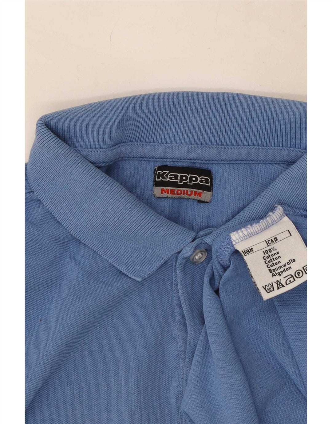 Camisa polo masculina Kappa algodão azul médio