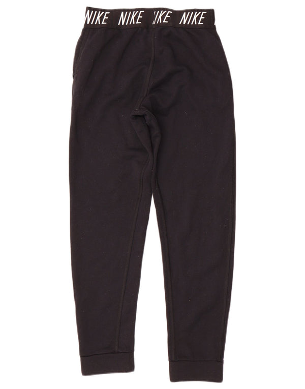 Nike Womens Graphic Tracksuit Trousers Joggers UK 12 Medium Black Polyester