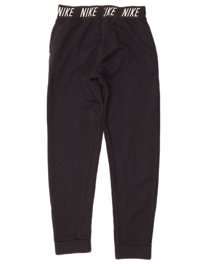 Nike Womens Graphic Tracksuit Calças Joggers UK 12 Médio Preto Poliéster