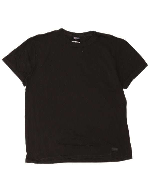 Camiseta masculina Fila Top médio algodão preto