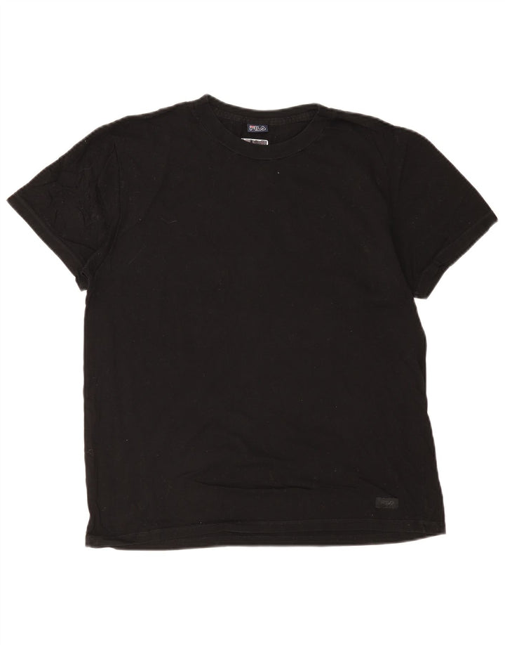Camiseta masculina Fila Top médio algodão preto