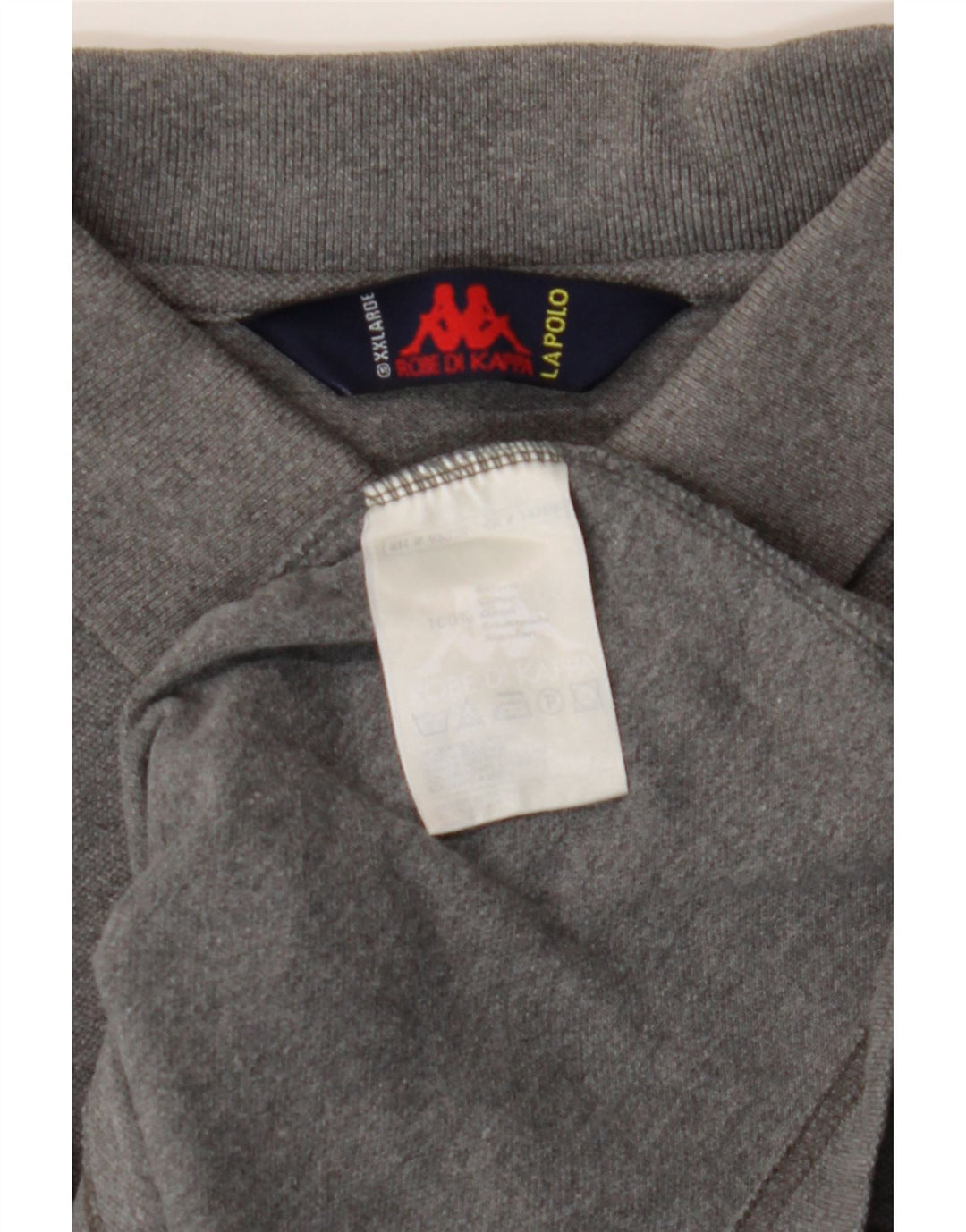 KAPPA Mens Polo Shirt 2XL Grey Cotton Vintage Kappa and Second-Hand Kappa from Messina Hembry 