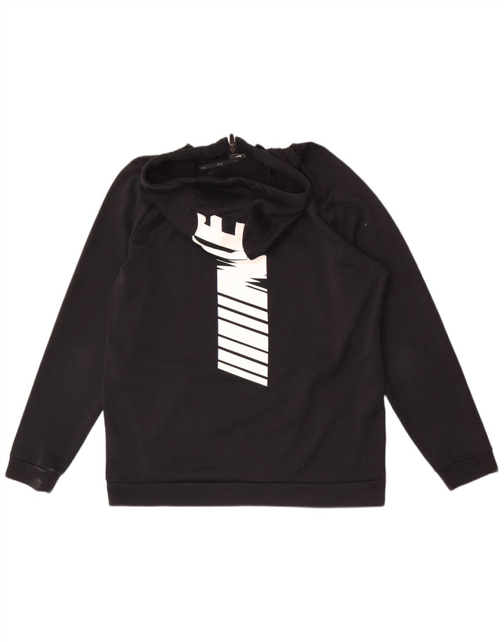 Suéter Nike masculino Dri Fit Graphic Zip com capuz grande poliéster preto
