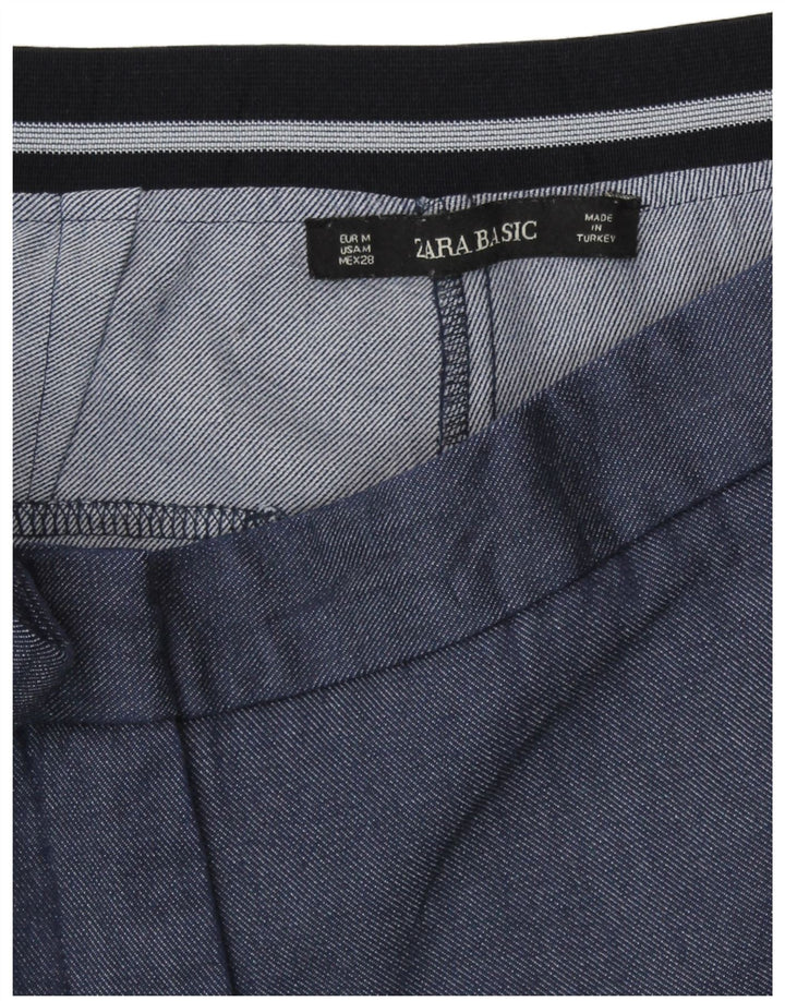 Calça Chino Cônica Feminina Zara Médio W28 L27 Azul Poliéster