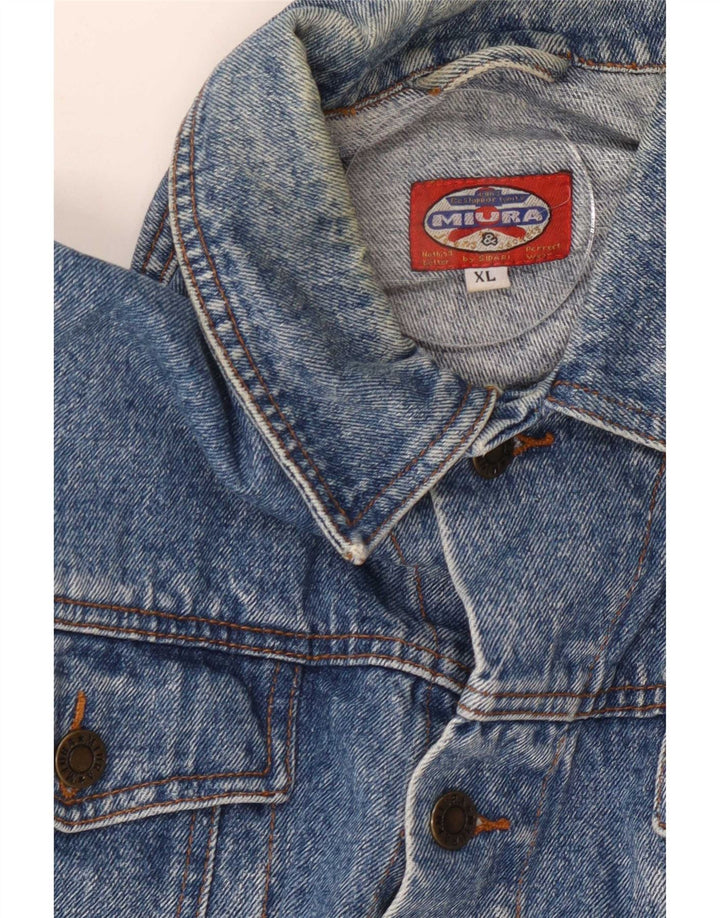 Jaqueta jeans masculina vintage UK 42 XL azul
