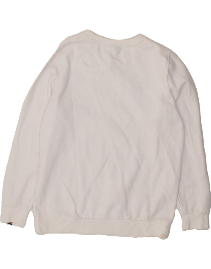 ELLESSE Womens Sweatshirt Jumper UK 14 Large White Cotton Vintage Ellesse and Second-Hand Ellesse from Messina Hembry 