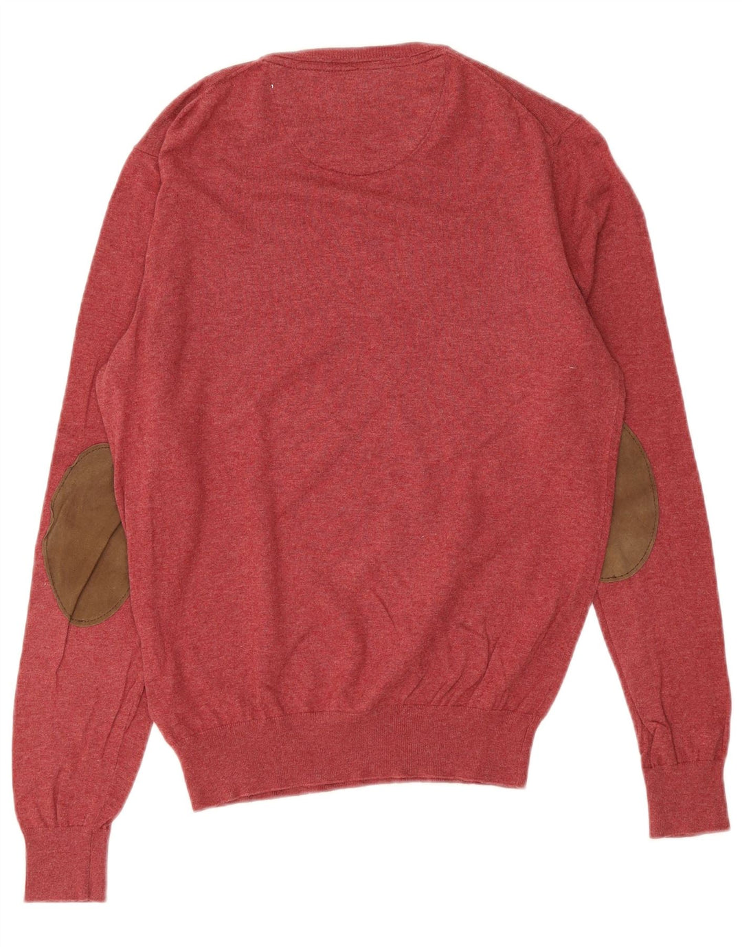 Suéter masculino Massimo Dutti com decote em V médio algodão Borgonha
