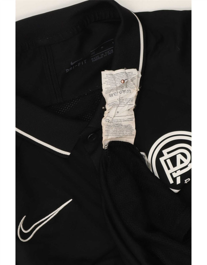 Camisa polo gráfica Nike Pro Direct Academy masculina média preta colorblock