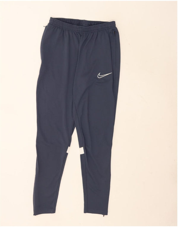Calça de treino masculina Nike médio azul marinho colorblock poliéster esportivo