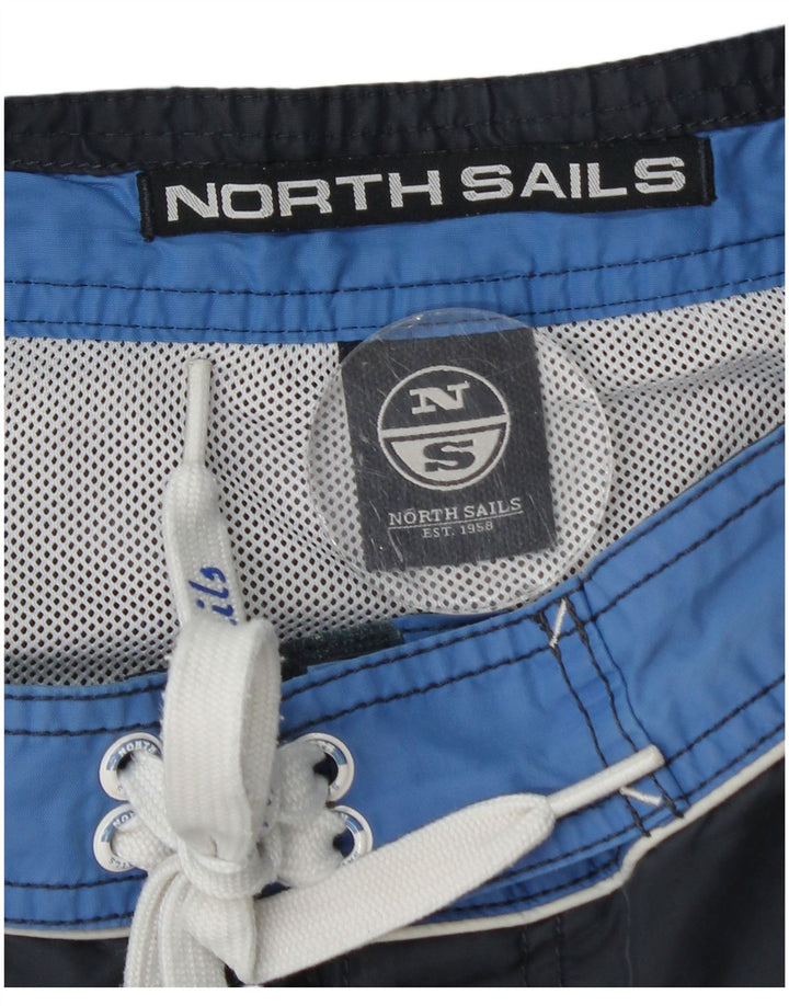 Shorts de natação masculino North Sails médio azul colorblock poliamida