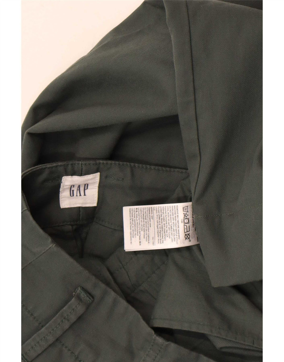 Calça cropped feminina Gap W27 L24 algodão verde