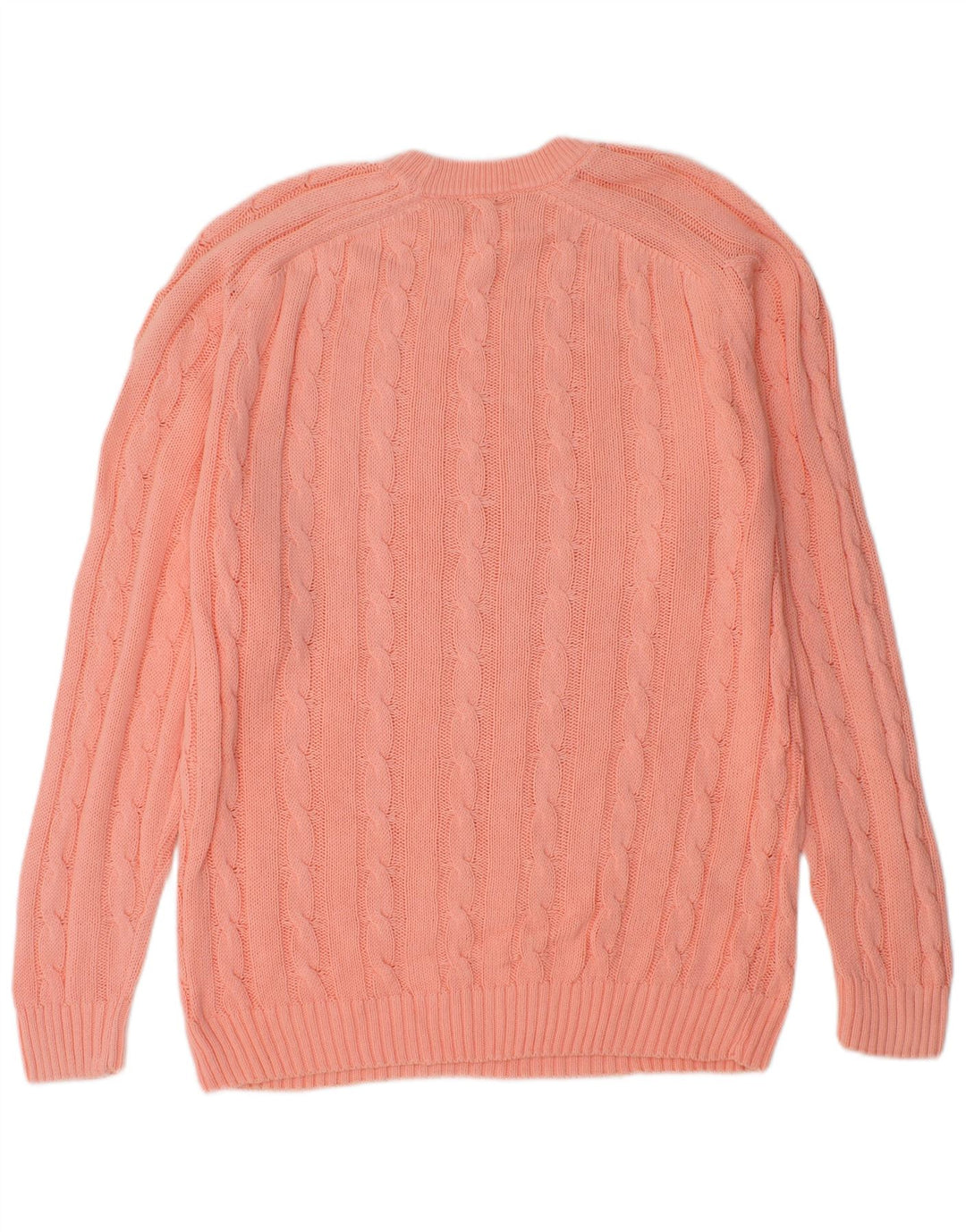 Suéter vintage masculino com gola redonda grande rosa