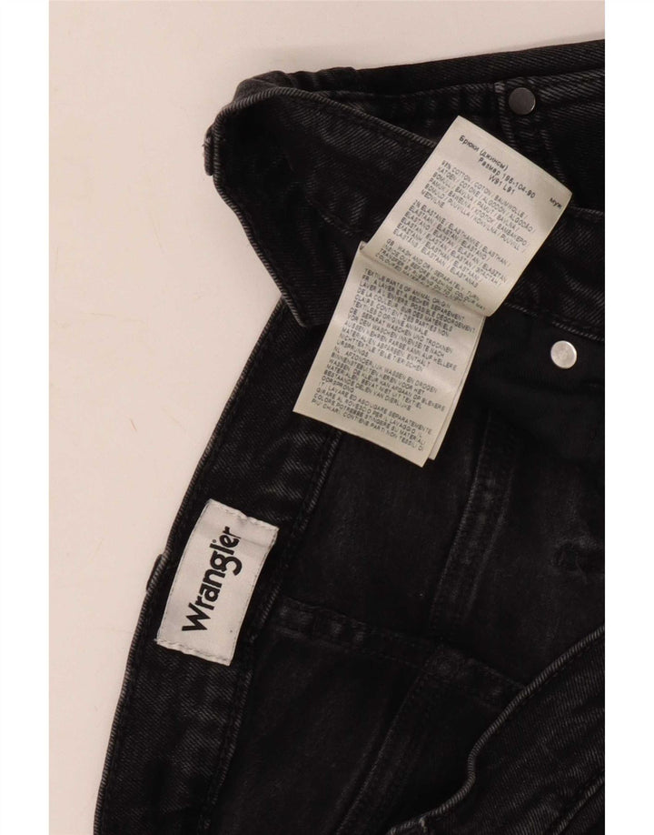 Wrangler Mens Straight Jeans W36 L36 Algodão Preto