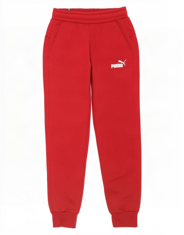 Puma Mens Calças de treino Joggers Pequeno Algodão Borgonha