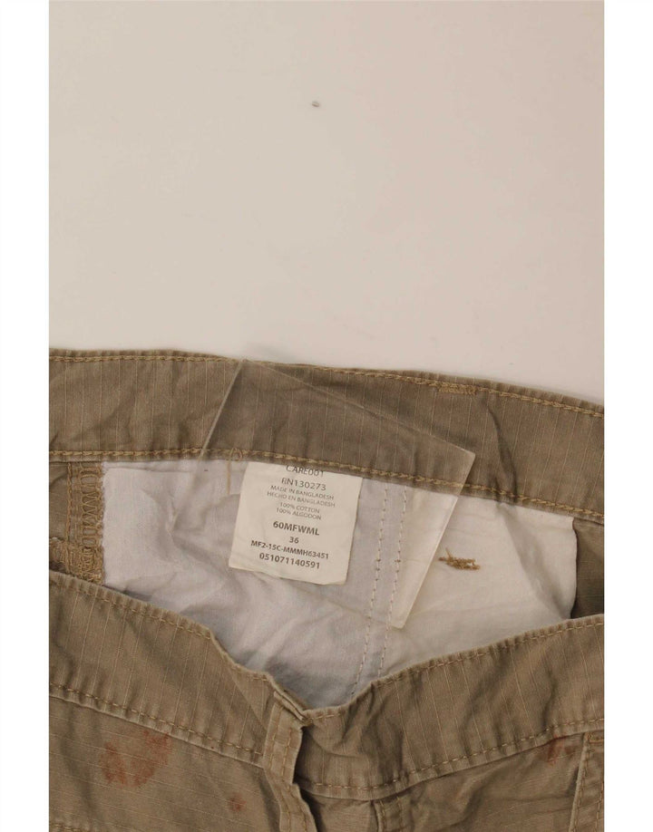 Shorts cargo masculino Wrangler W36 grande algodão cáqui