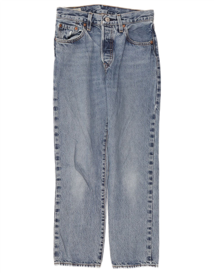 Calça jeans feminina Levi's 501 Straight W25 L26 azul algodão