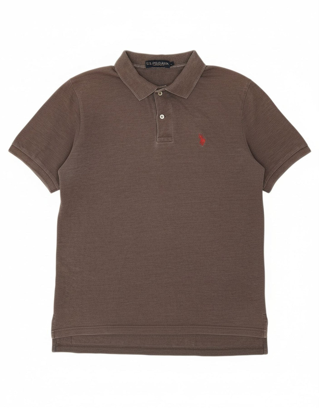 ASSN POLO DOS EUA. Camisa Polo Masculina Grande Marrom