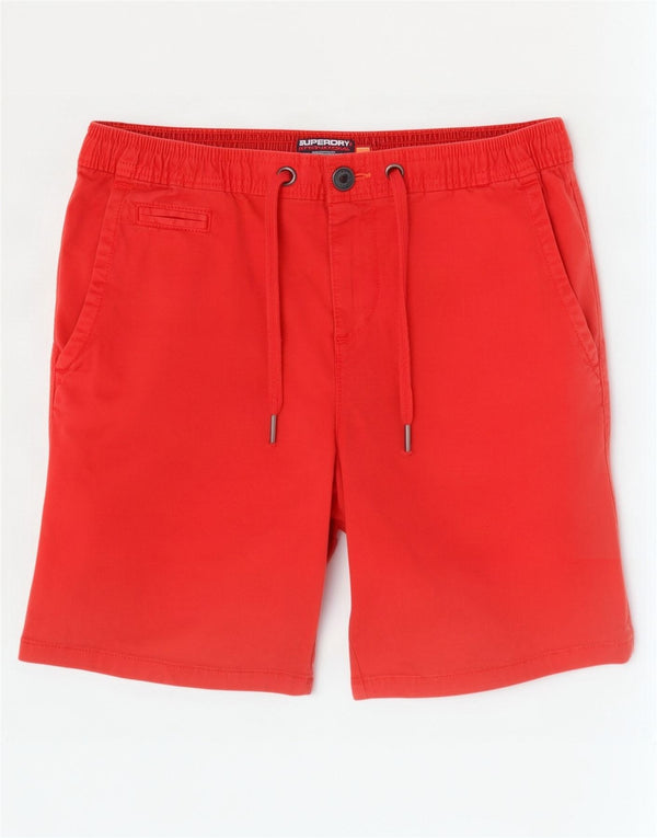 Superdry Mens Chino Shorts W33 Médio Algodão Vermelho