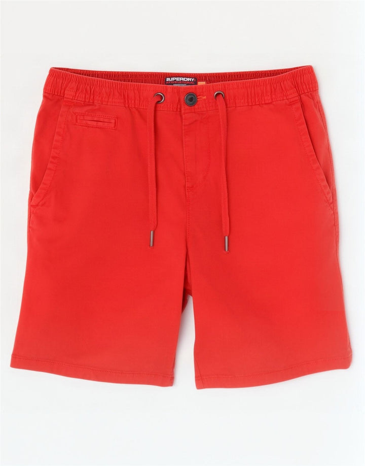 Superdry Mens Chino Shorts W33 Médio Algodão Vermelho