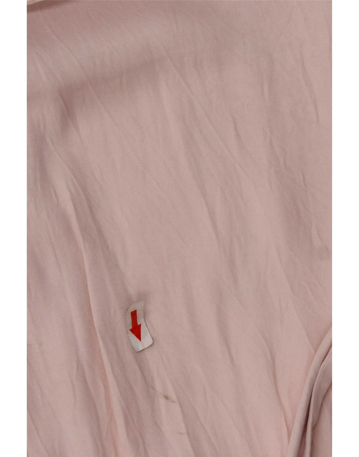 Vestido feminino Zara UK 10 pequeno viscose rosa