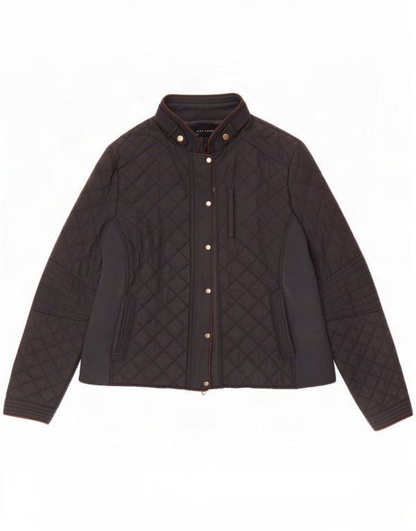 Jaqueta acolchoada feminina Zara UK 18 XL azul marinho