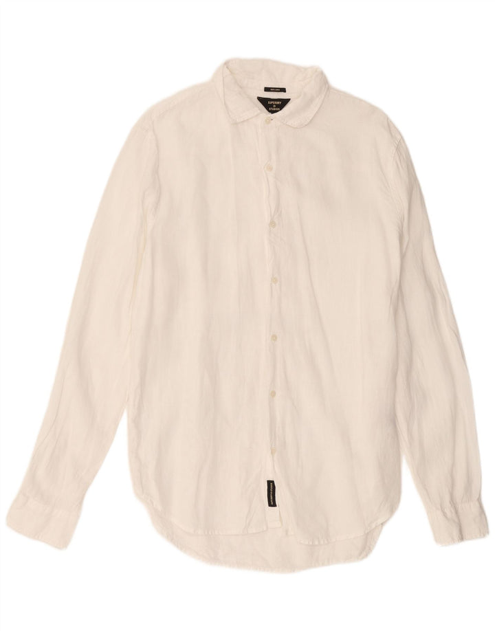 Camisa masculina Superdry XL linho branco