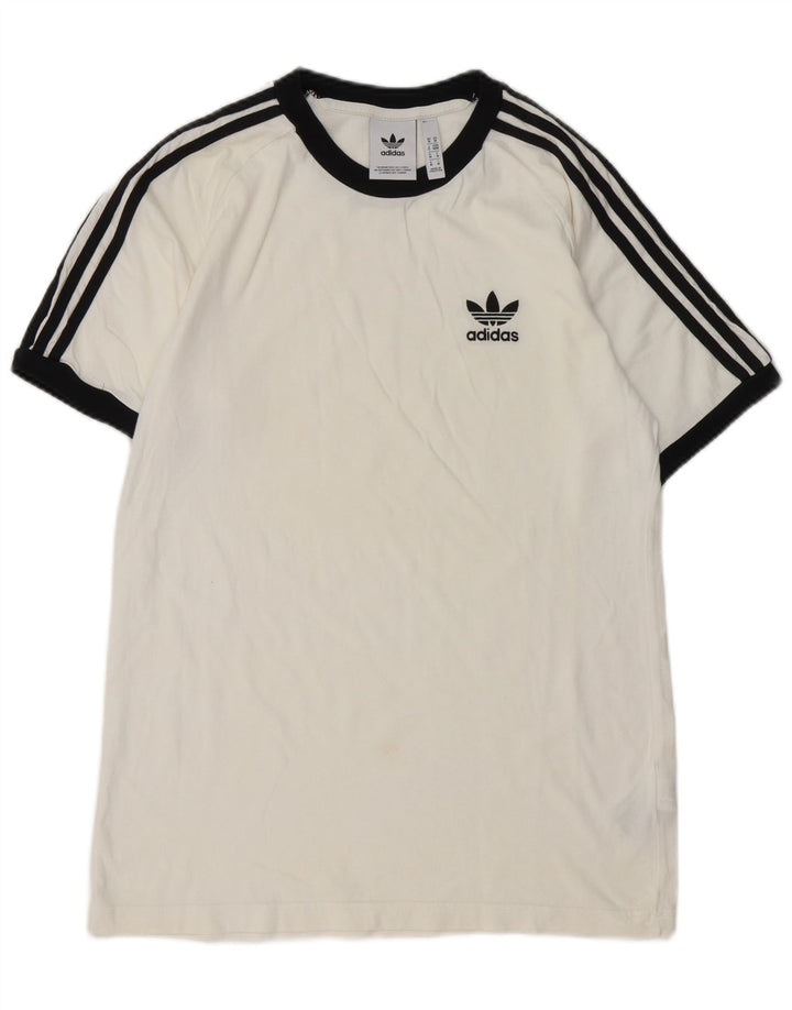ADIDAS Camiseta Masculina Top Médio Algodão Branco