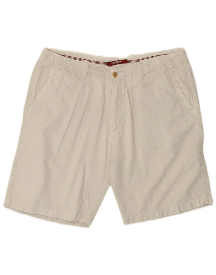 Carrera Mens Chino Shorts IT 54 2XL W38 Algodão Branco