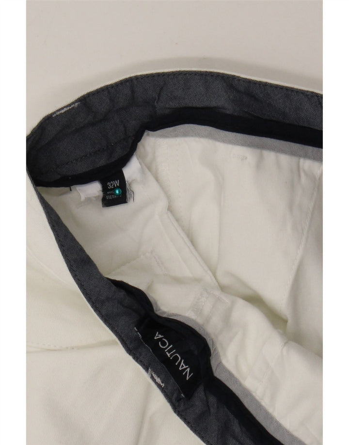 Nautica Mens Chino Shorts W32 Médio Branco