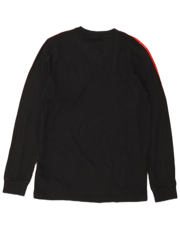 Adidas Mens Graphic Top Manga Longa Pequeno Algodão Preto