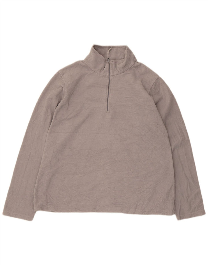 Suéter de lã feminino Mountain Warehouse com zíper e pescoço UK 16 poliéster cinza grande