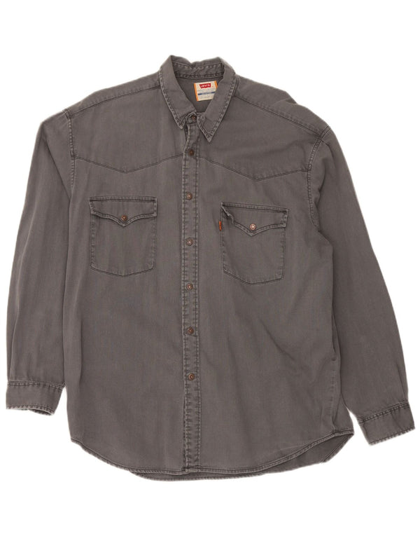 Camisa masculina Levi's XL cinza algodão