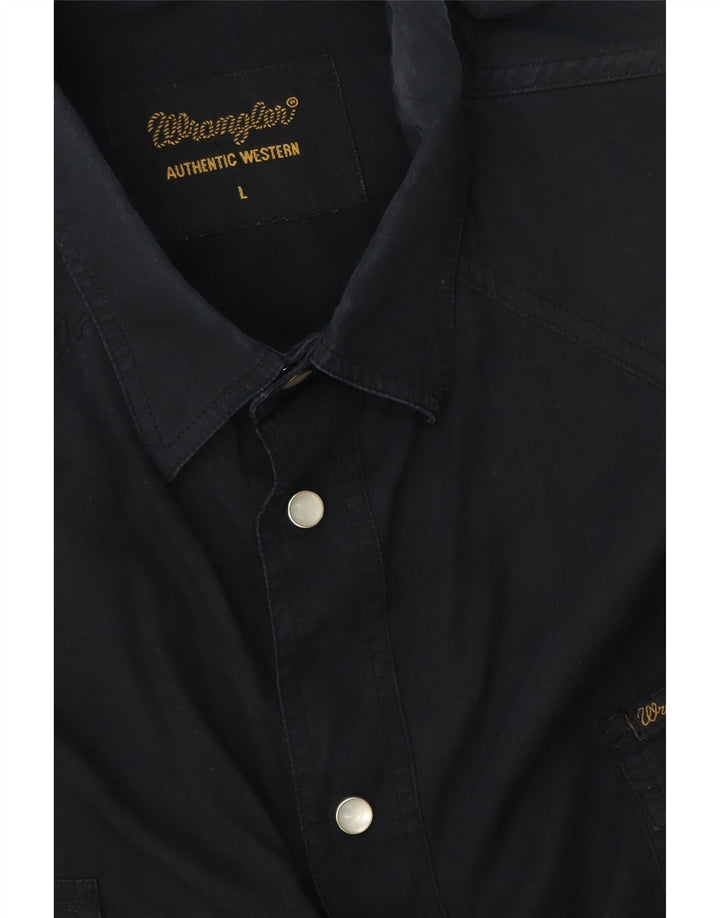 Wrangler Camisa Masculina Solta Fit Grande Preta