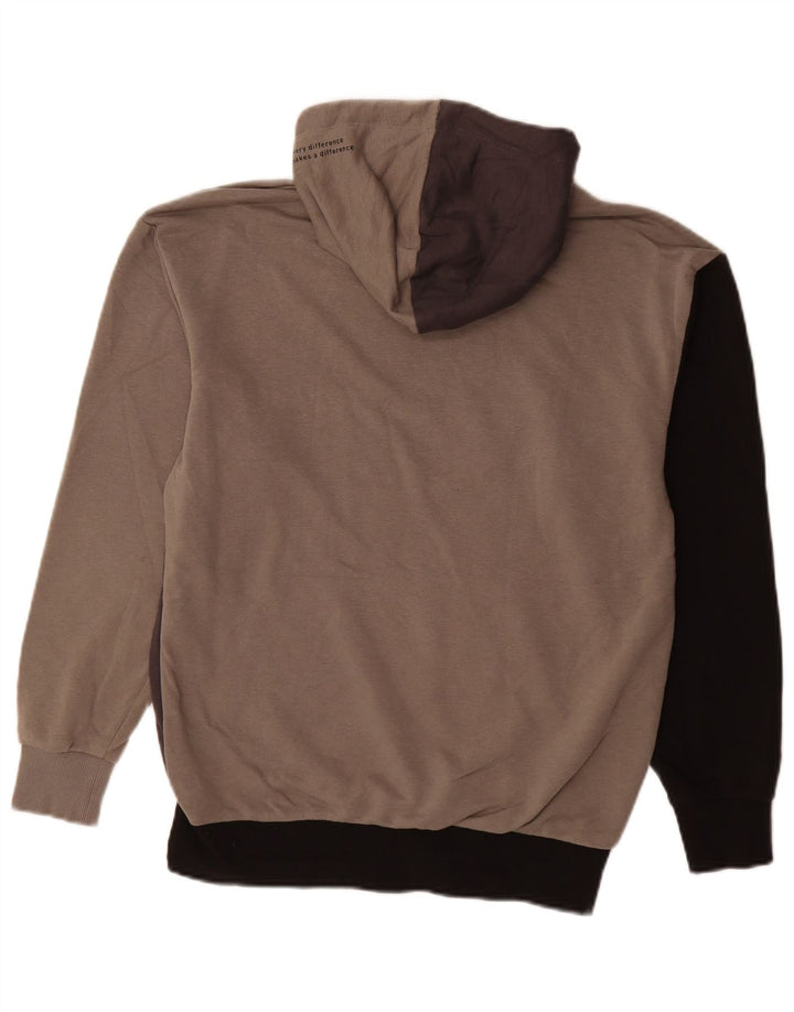 PUMA Mens Hoodie Jumper XS Cinza Colourblock Algodão