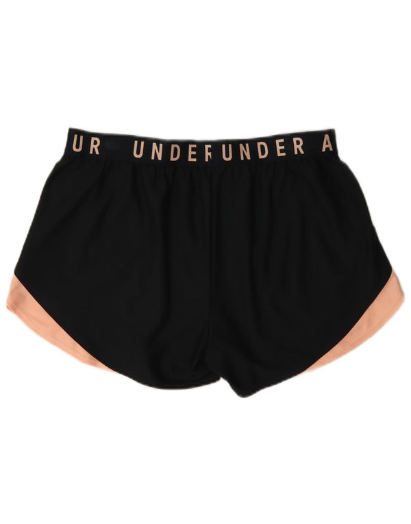 Shorts esportivos femininos Under Armour Heat Gear Graphic UK 16 grandes pretos