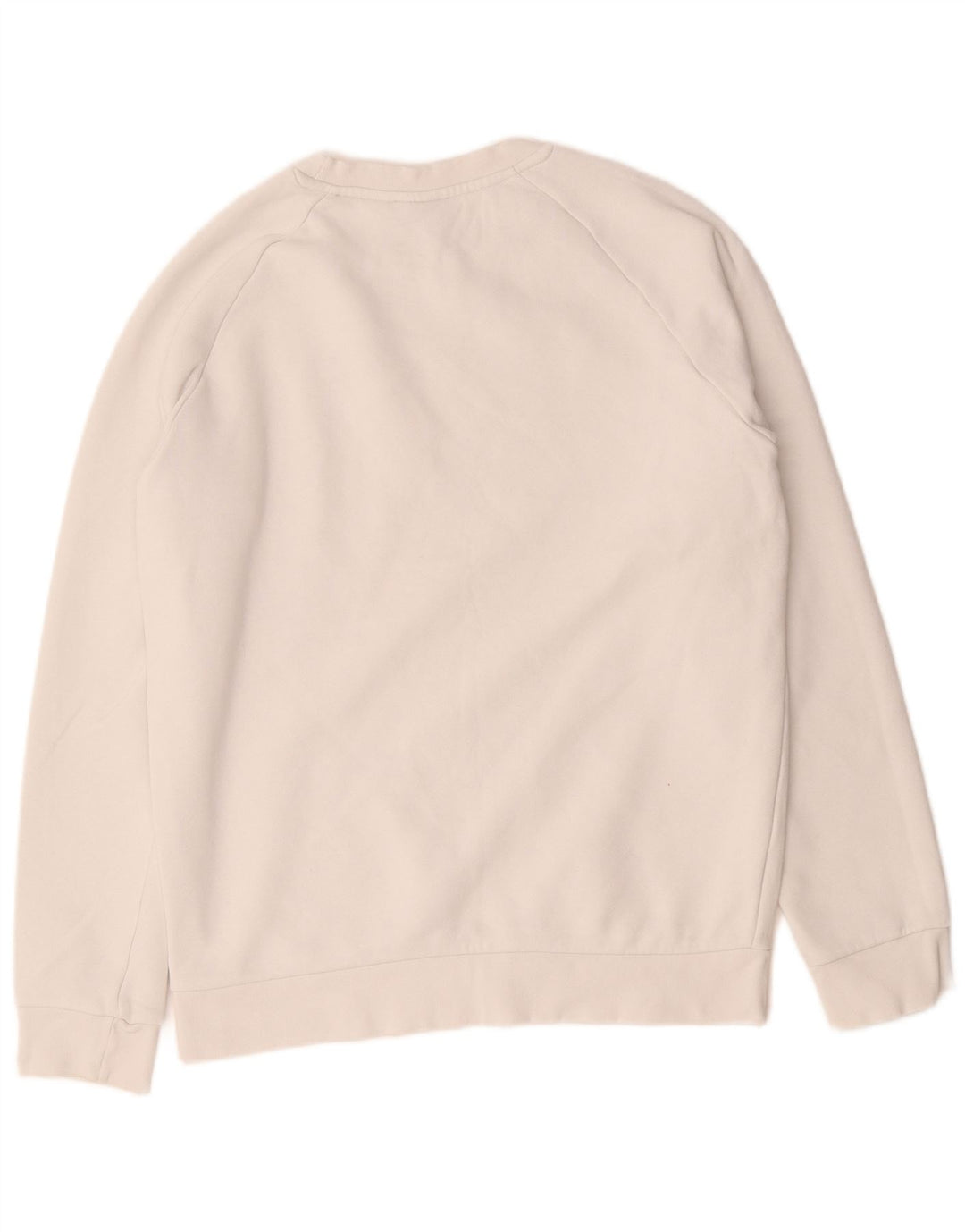 Adidas Mens Moletom Jumper Pequeno Algodão Branco