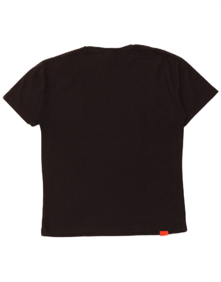 Camiseta gráfica masculina ZARA Top pequeno bloco colorido preto