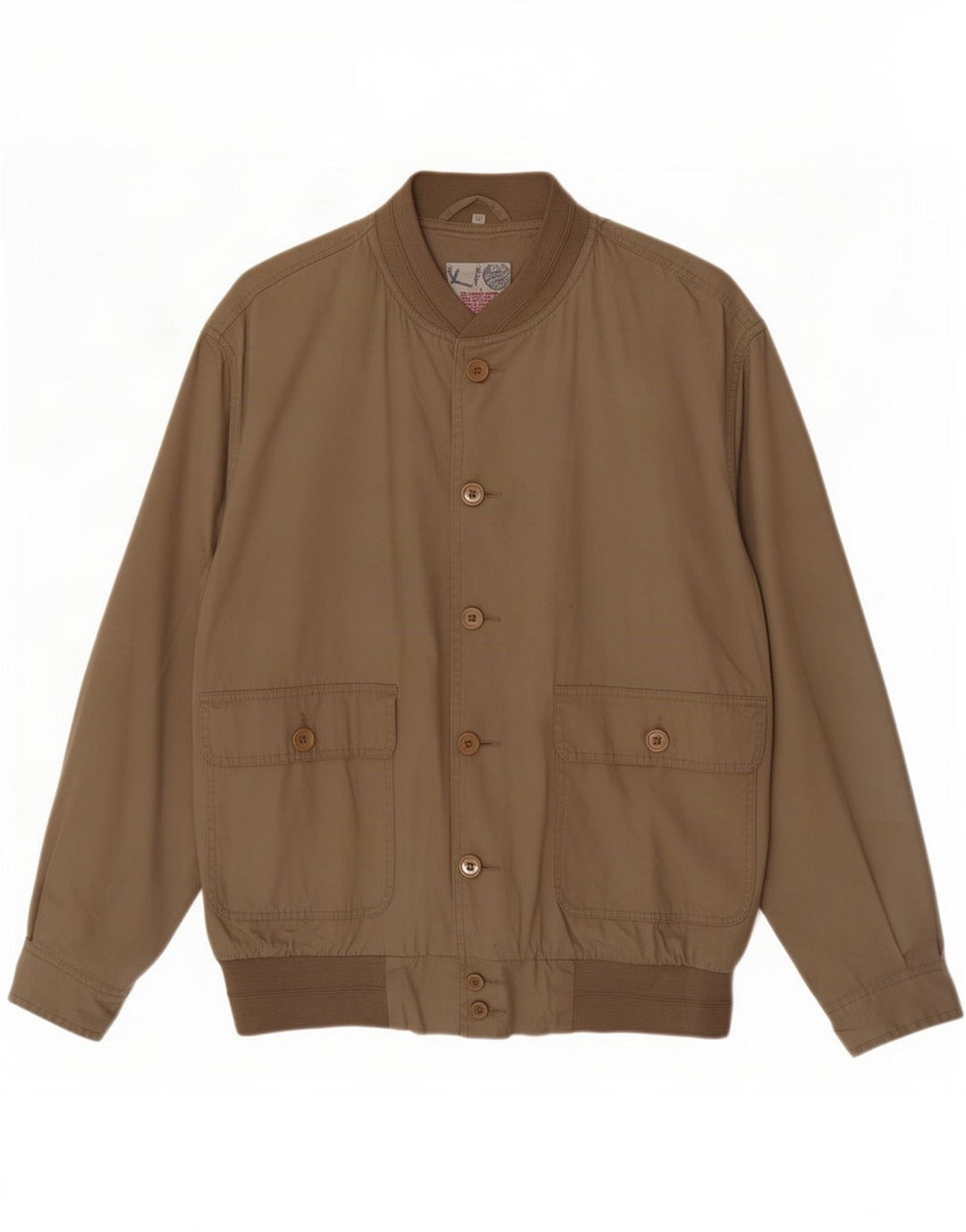 Jaqueta bomber masculina vintage IT 52 XL algodão bege