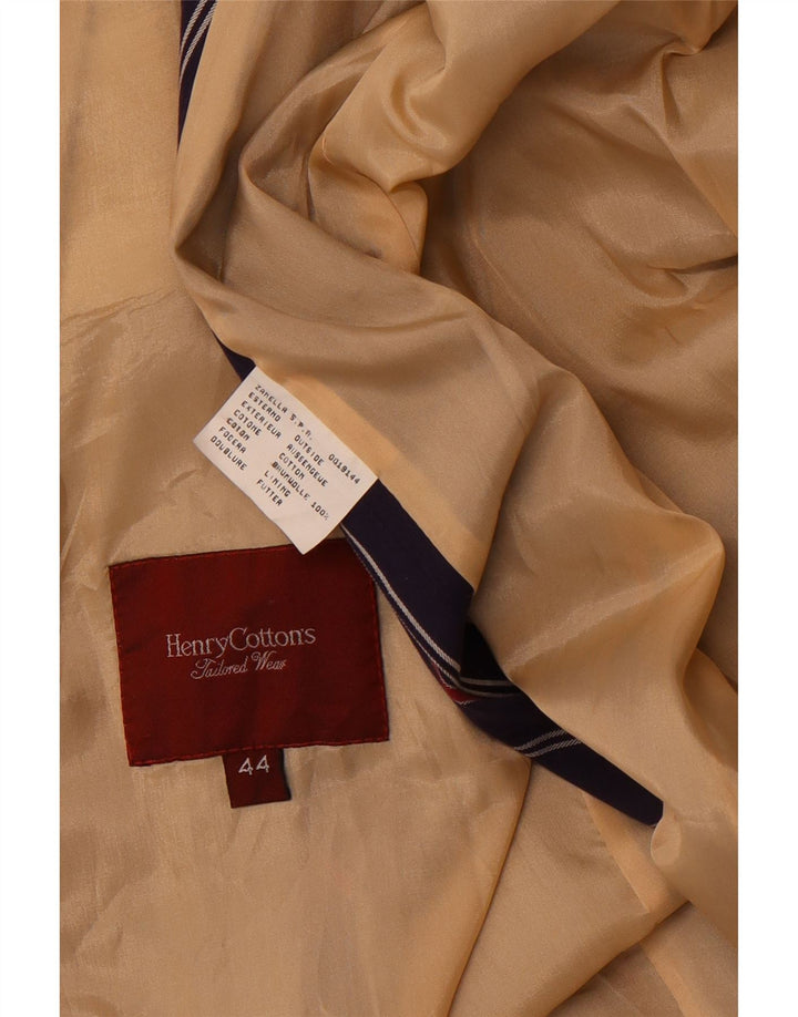 Jaqueta blazer masculina Henry Cottons IT 44 XS algodão listrado azul marinho