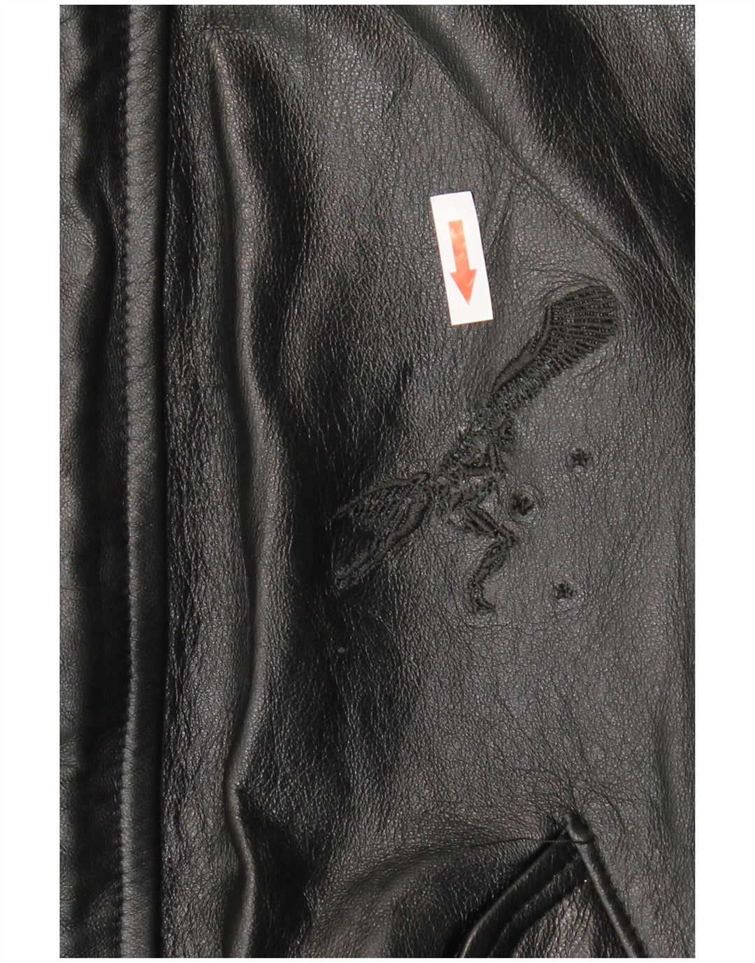 Jaqueta de couro masculina VINTAGE UK 36 pequena couro preto