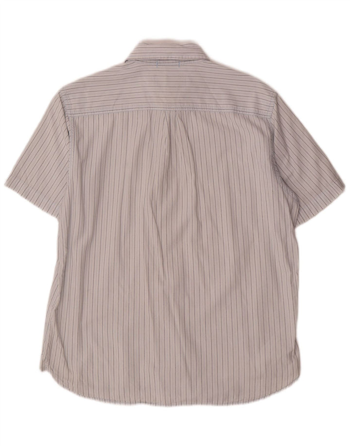 Camisa masculina de manga curta WRANGLER listrada branca média