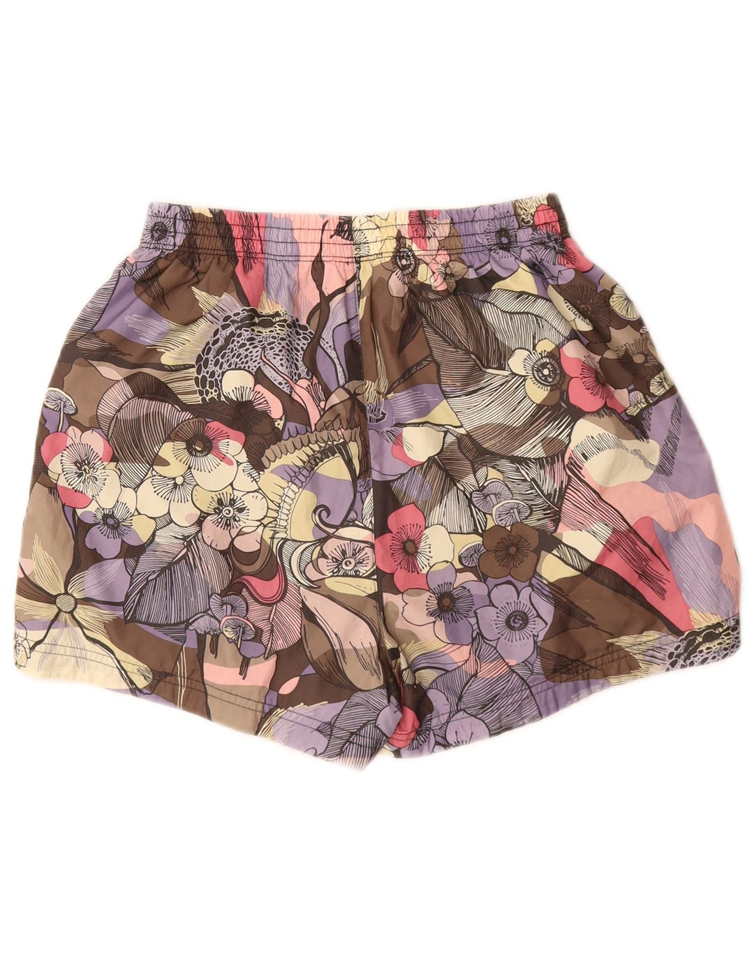 Shorts esportivos femininos NIKE UK 4 XS poliéster floral multicolorido
