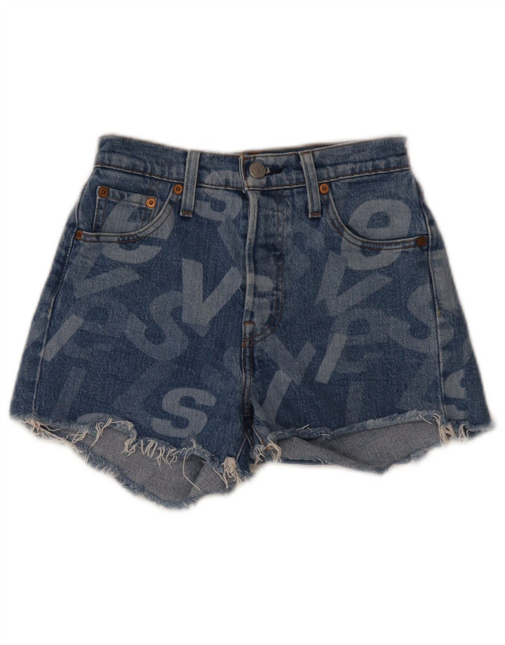 Shorts jeans feminino Levi's W23 2XS azul algodão