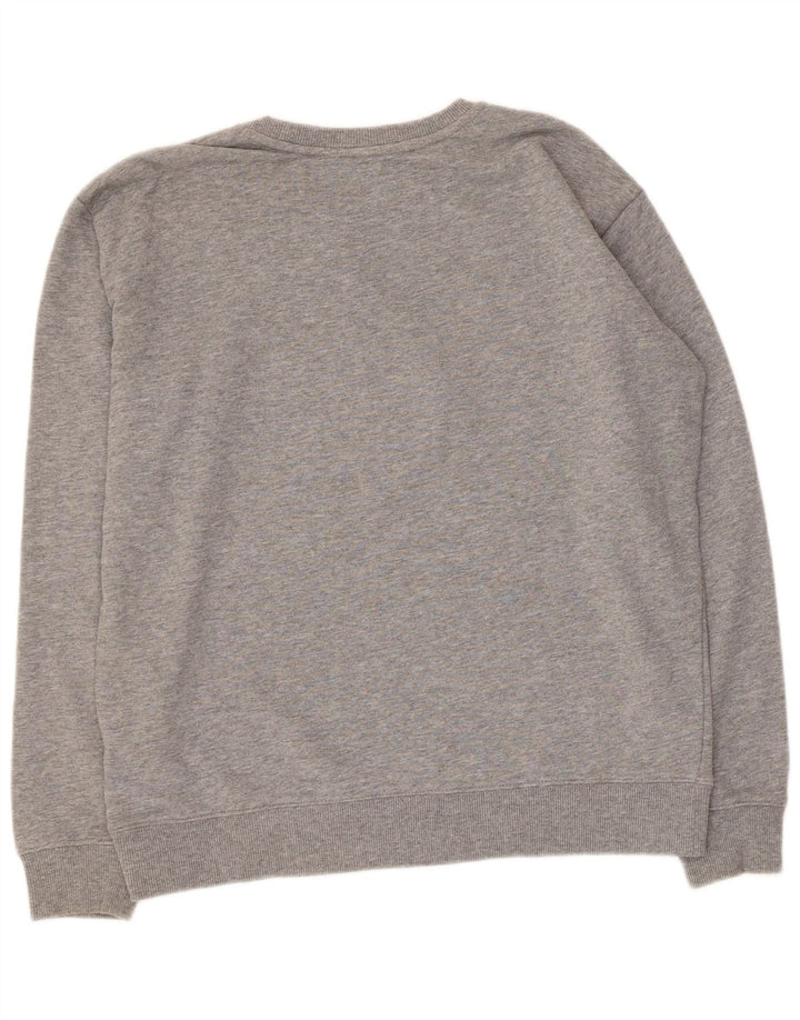 Tommy Hilfiger moletom gráfico masculino jumper médio cinza algodão manchado
