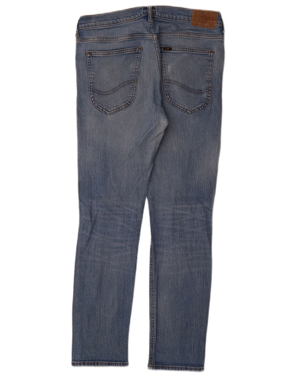 Lee Womens Luke Slim Tapered Jeans W31 L30 Azul Algodão