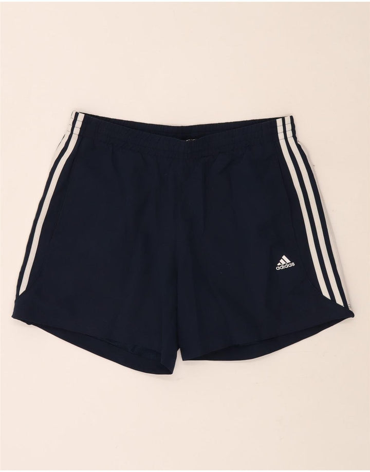 Shorts esportivos masculinos ADIDAS Climalite médio azul marinho poliéster
