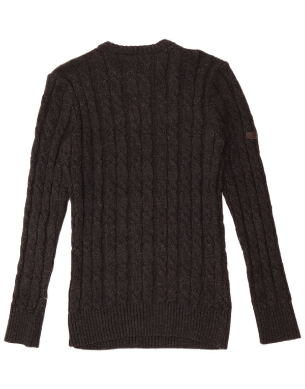 Suéter Superdry masculino com gola redonda XL cinza acrílico